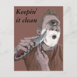 Cartão Postal Cartão-postal de arte grego Cyclops Knife Shave Fa