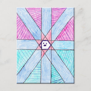 Cartão Postal Cartão-postal de arte infantil - Design de Shane