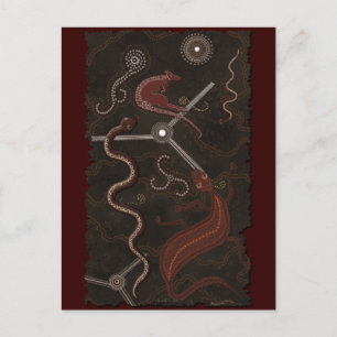 Cartão Postal Cartão-postal de arte no deserto australiano