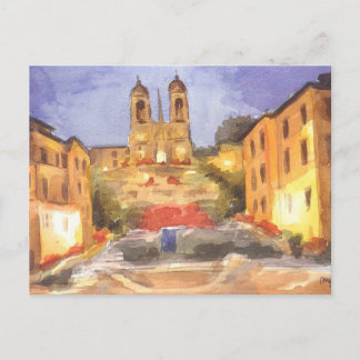 Cartão Postal Cartão-postal de arte - passos espanhóis, Roma