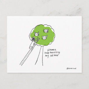 Cartão Postal cartão-postal de árvore de gato