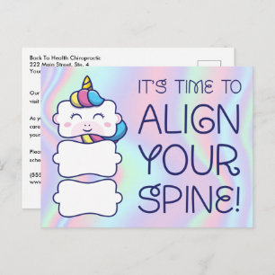 Cartão Postal Cartão-postal de aviso de Chiroprático Pediátrico