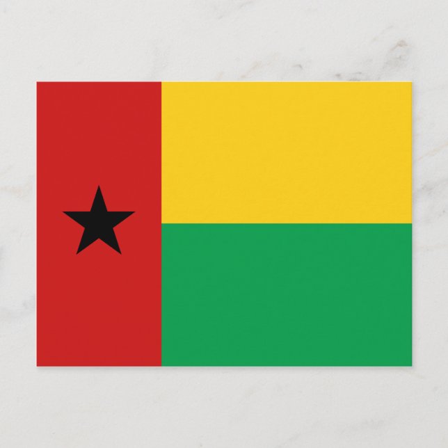 Cartão Postal Cartão-postal de Bandeira da Guiné-Bissau (Frente)