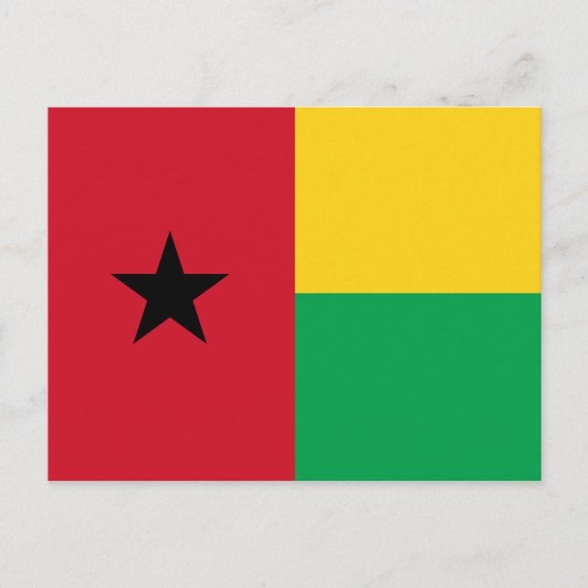 Cartão Postal Cartão-postal de Bandeira da Guiné-Bissau (Frente)