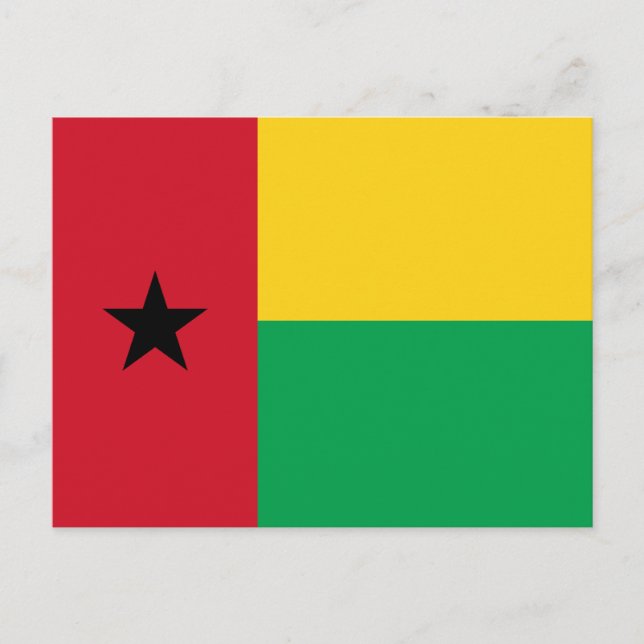 Cartão Postal Cartão-postal de Bandeira da Guiné-Bissau (Frente)