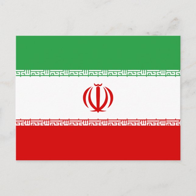 Cartão Postal Cartão-postal de bandeira iraniano (iraniano) (Frente)