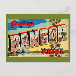 Cartão Postal Cartão-postal de Bangor Maine Cumprimentos