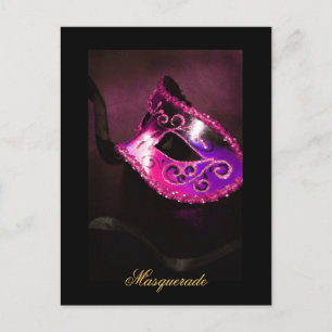 Cartão Postal Cartão-postal de Bela-Arte Rosa-Mascarada Fantasia