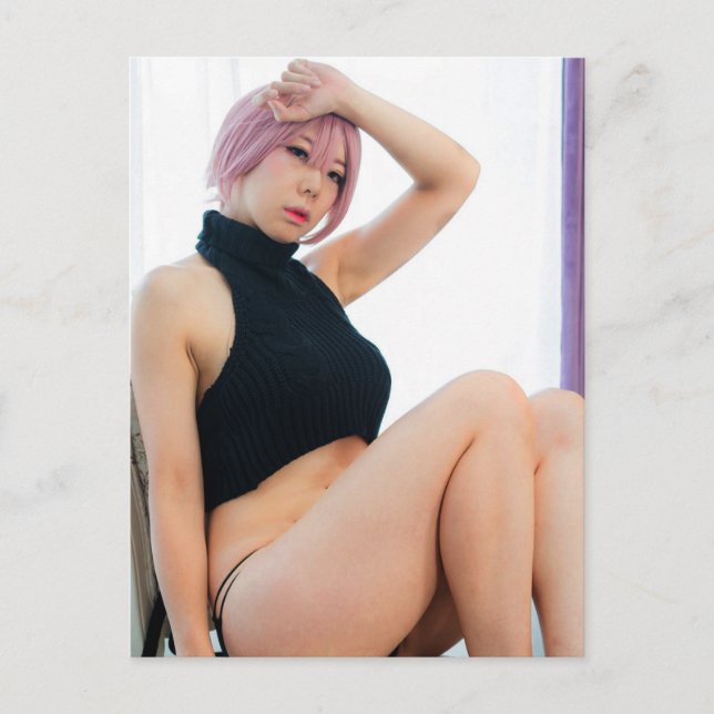 Cartão Postal Cartão-postal de beleza asiática Bonito com anime  (Frente)
