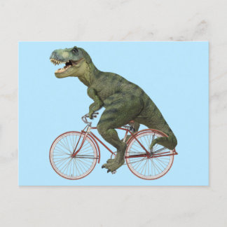 Cartão Postal Cartão-postal de bicicleta de Dinossaur TRex