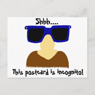 Cartão Postal Cartão-postal de bigode e óculos incômodos