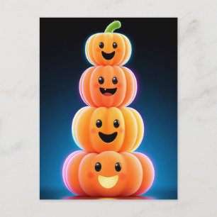 Cartão Postal Cartão-postal de Boas Festas de Abóbora de Hallowe