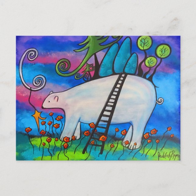 Cartão Postal Cartão-postal de boas-vindas ao urso polar (Frente)