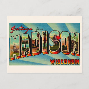 Cartão Postal Cartão-postal de Boas-vindas de Madison Wisconsin