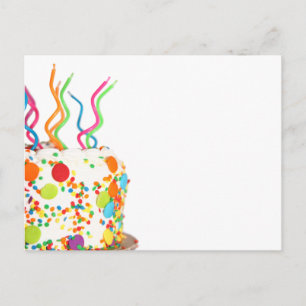 Cartão Postal Cartão-postal de Bolo de Aniversário