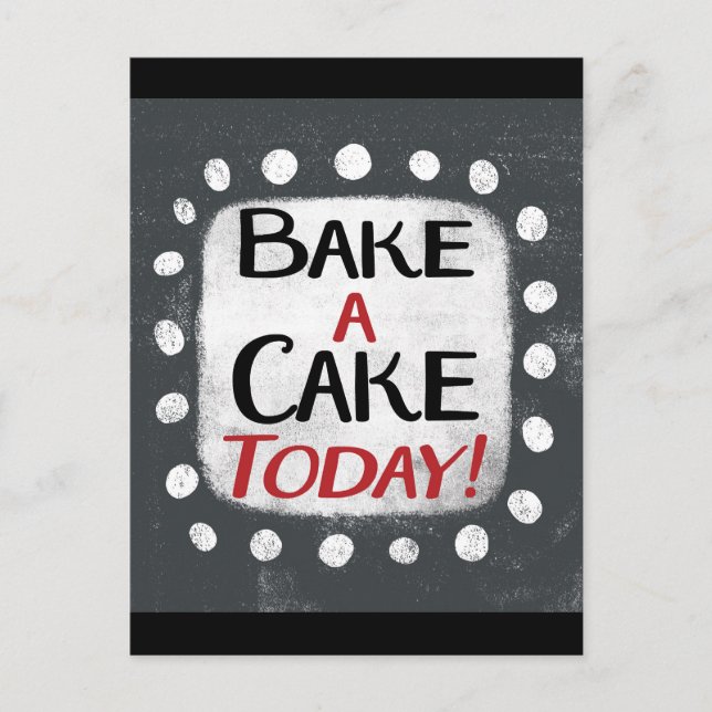 Cartão Postal Cartão-postal de Bolo de assar Hoje (Frente)