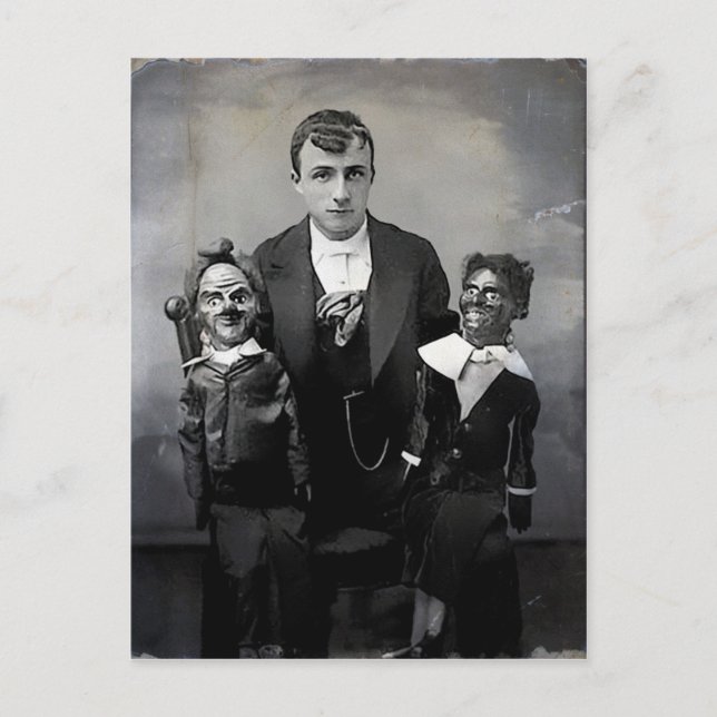 Cartão Postal Cartão-postal de bonecas Ventriloquistas Antigas (Frente)
