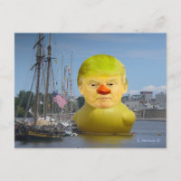 Cartão-postal de Borracha Amarelo Donald Trump