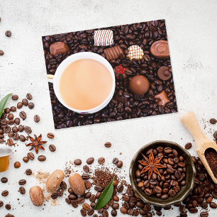 Cartão Postal Cartão-Postal De Café E Chocolate