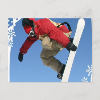 Cartão Postal Cartão-postal de captura de pranchas de neve
