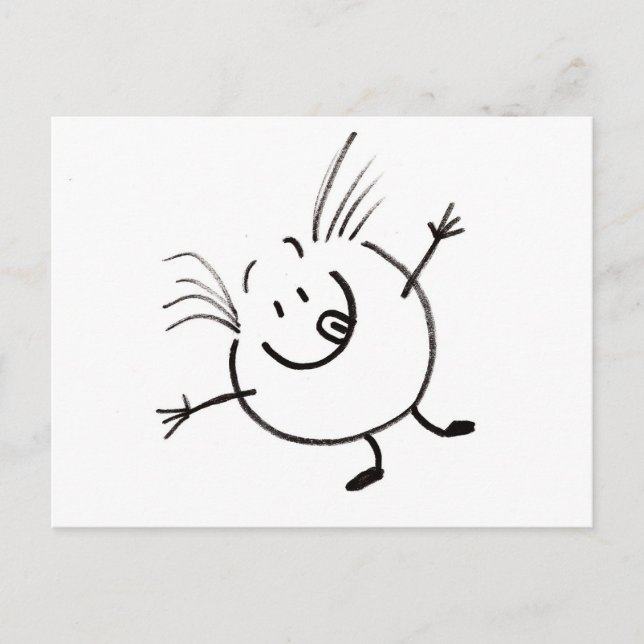 Cartão Postal Cartão-postal de Cara de porta fofo (Frente)