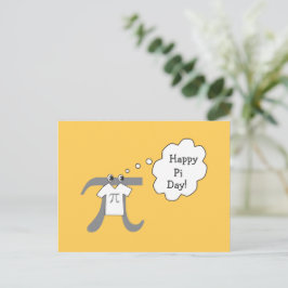 Cartão Postal Cartão-postal de Cara Pi Engraçado Feliz Pi Day