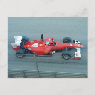 Cartão Postal Cartão-postal de carro de corrida vermelho
