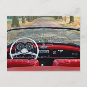 CARTÃO POSTAL CARTÃO-POSTAL DE CARRO ESPORTIVO VERMELHO CONVERSÍ
