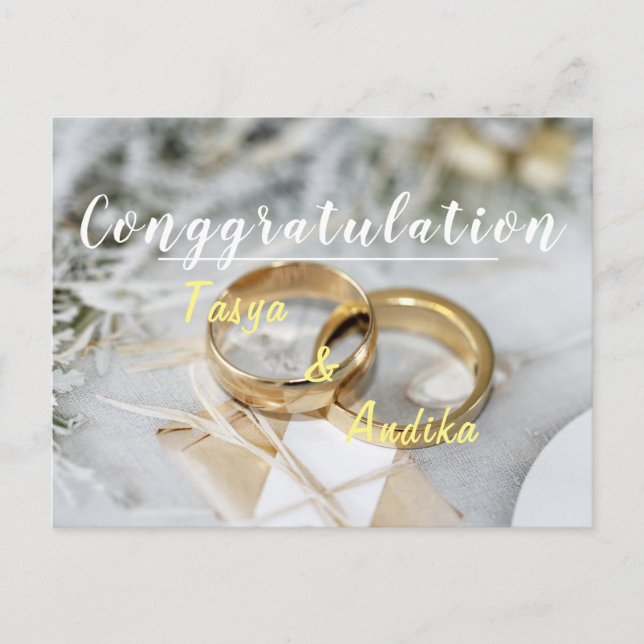 Cartão Postal Cartão-postal de casamento (Frente)