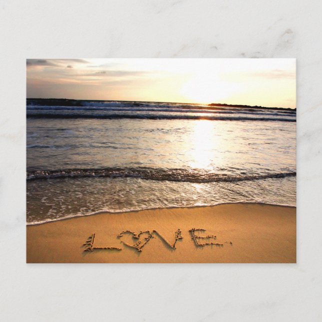 Cartão Postal Cartão-postal de casamento de praia (Frente)