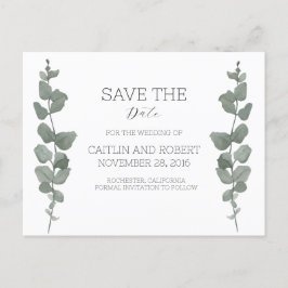 Cartão Postal Cartão-postal de Casamento Moderno Greenery