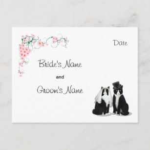 Cartão Postal Cartão-postal de Casamento Tuxedo Cat