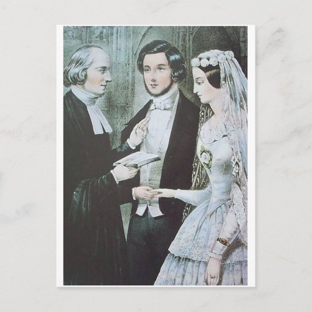 Cartão Postal Cartão-postal de casamento vitoriano (Frente)