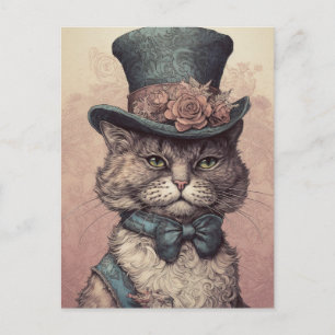Cartão Postal Cartão-postal de Cat Steampunk