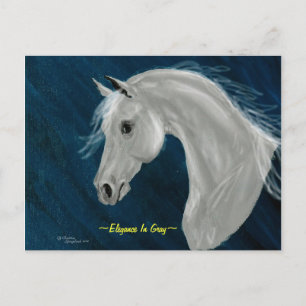 Cartão Postal Cartão-postal de Cavalo Árabe da cinza