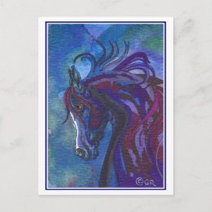 Cartão Postal Cartão-postal de Cavalo de Cores Diferentes
