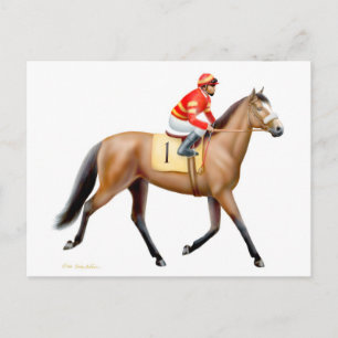 Cartão Postal Cartão-postal de Cavalo de Corrida de Comida de B