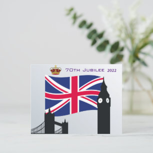 Cartão Postal Cartão-postal de celebração do 70 Jubilee 2022