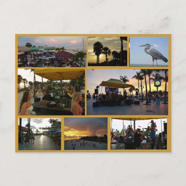 Cartão Postal Cartão-postal de Celebração Sunset - Praia de Fort (Frente)