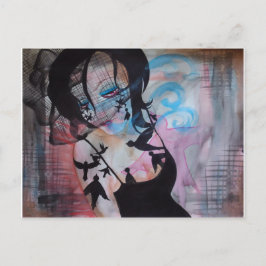 Cartão Postal Cartão-postal de cerâmica de aves gótica