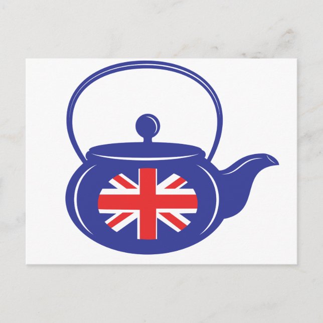 Cartão Postal Cartão-postal de chá azul UK (Frente)