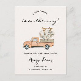 Cartão Postal Cartão-postal de Chá de fraldas de Pumpkin de Qued