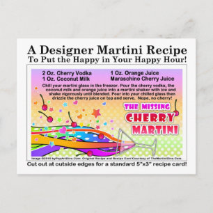 Cartão Postal Cartão-postal de Cherry Martini ausente