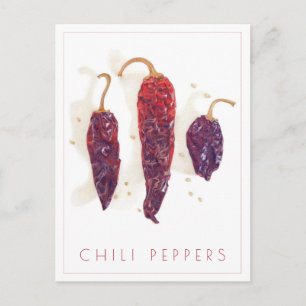 Cartão Postal Cartão-postal de CHILI PEPPERS + texto