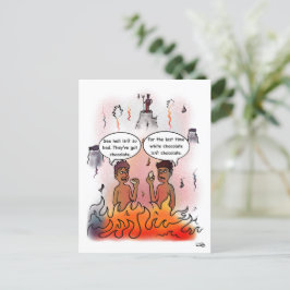 Cartão Postal Cartão-postal de chocolate branco