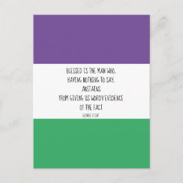 Cartão Postal Cartão-postal de citação de George Eliot