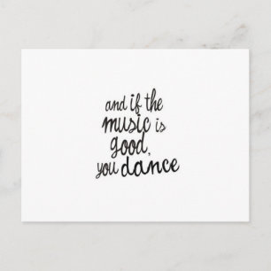 Cartão Postal Cartão-postal de Citação de Música e Dança