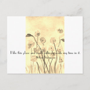 Cartão Postal Cartão-postal de citação divertida de Shakespeare
