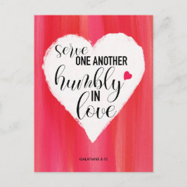 Cartão Postal Cartão-postal de citação "Serve-se uns aos outros"