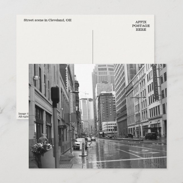Cartão Postal Cartão-postal de Cleveland, cena do Centro OH (Frente/Verso)